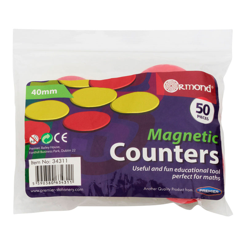 Ormond Magnetic Counters - 40mm - Pack of 50