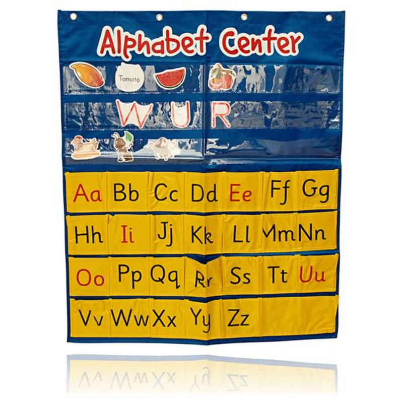 Ormond 710x900mm Alphabet Center Pocket Chart with 104 Double Sided Cards