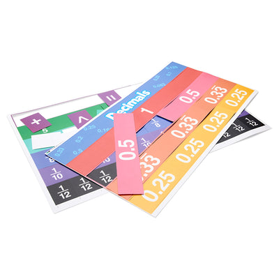 Ormond 520x670mm Fractions Centre Pocket Chart with 60 Double Sided Activity Cards