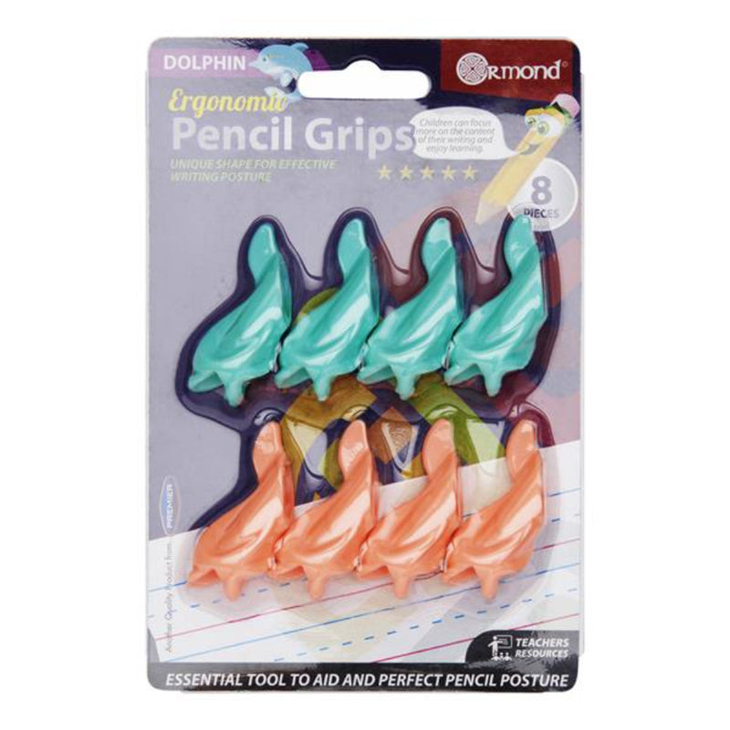 Ormond Ergonomic Pencil Grips - Dolphin - Pack of 8