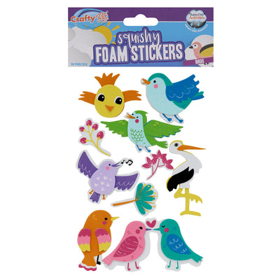 Crafty Bitz Squishy Foam Stickers - Birds - Pack of 10