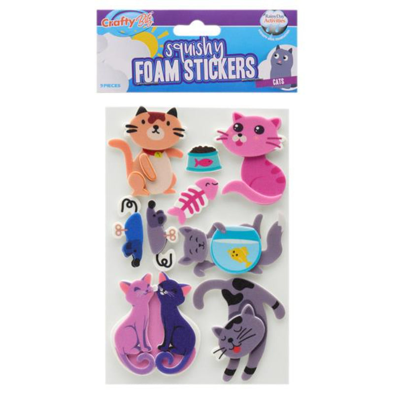 Crafty Bitz Squishy Foam Stickers - Cats2- Pack of 11
