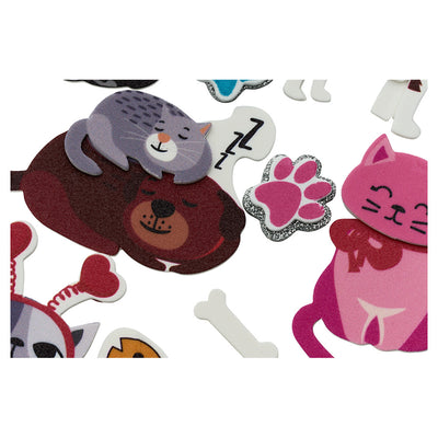 Crafty Bitz Squishy Foam Stickers - Cats And Dogs 2 - Pack of 11