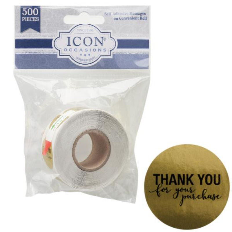 Icon Occasions Stickers Thank You for Your Purchase - 500 pieces