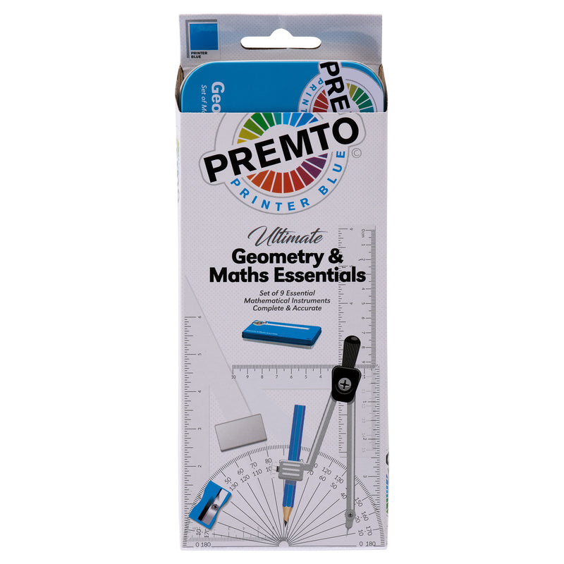 Premto Maths Set - Printer Blue - 9 Pieces