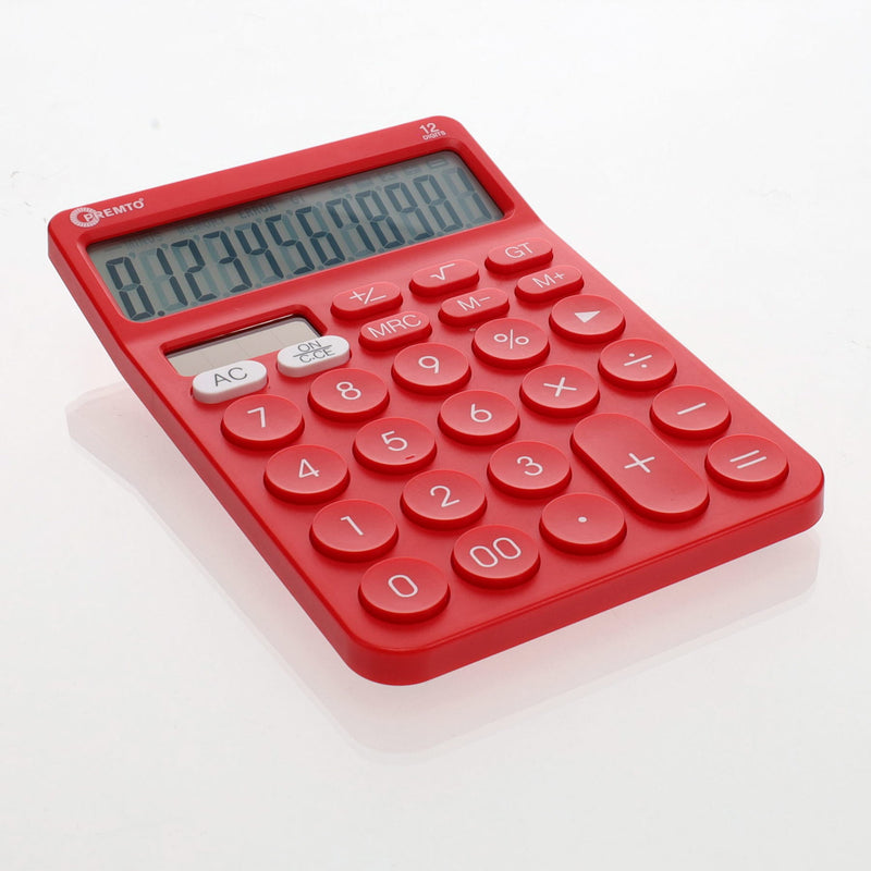 Premto Desktop Calculator Maths Essentials - Ketchup Red