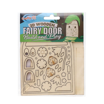 Crafty Bitz 3D Wooden Fairy Door- Fairies Welcome