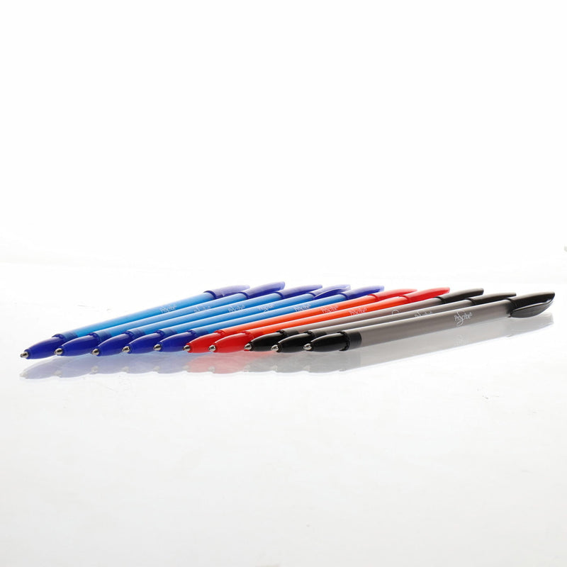 Pro:Scribe Ballpoint Pen - Assorted Colours - Pack of 10