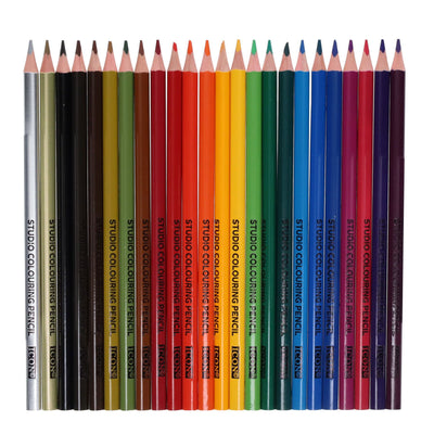 Icon Artists Studio Triangular Colouring Pencils - Pack of 24