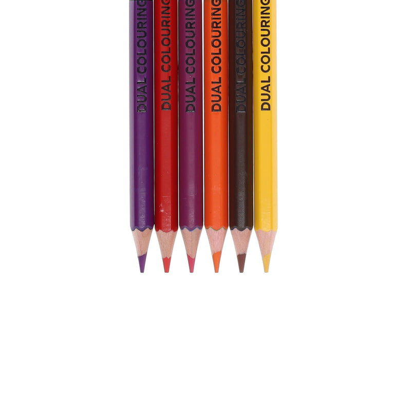 Icon Dual Tipped Colouring Pencils - Pack of 12