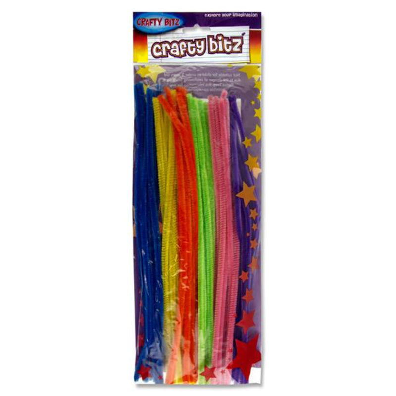 Crafty Bitz 12 Pipe Cleaners - Neon - Pack of 42