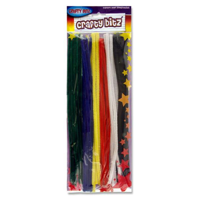 Crafty Bitz 12 Pipe Cleaners - Multiple Colours - Pack of 42