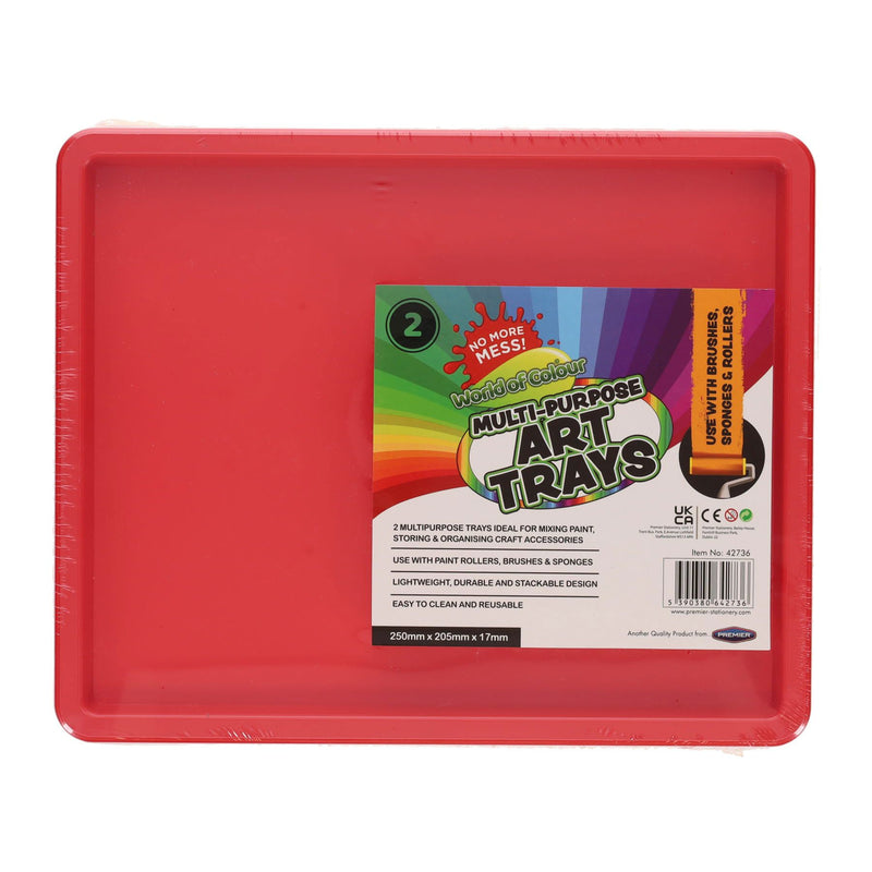 World of Colour Multi-Purpose Art Trays - Pack of 2
