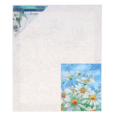 Icon Paint By Numbers Canvas - 300x250mm - Daisy Meadow