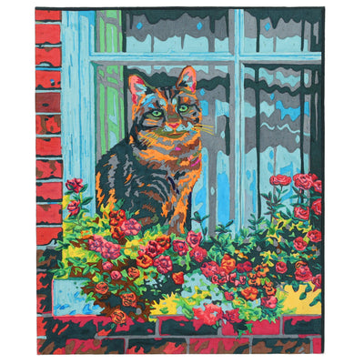 Icon Paint By Numbers Canvas - 300x250mm - Cat at Window