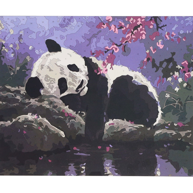Icon Paint By Numbers Canvas - 300x250mm- Sleepy Panda