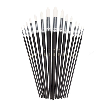 Icon Taklon Paint Brush Set - Round - Pack of 12