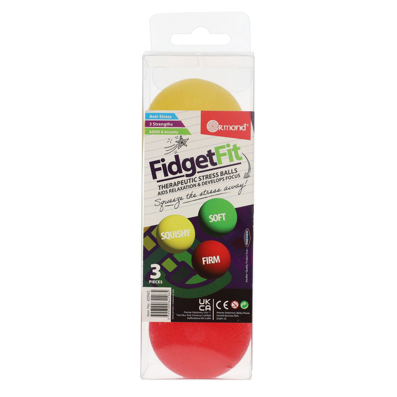Ormond Fidget Fit Therapeutic Stress Balls - Pack of 3