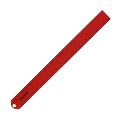 Premto S1 Aluminium Ruler 30cm - Ketchup Red