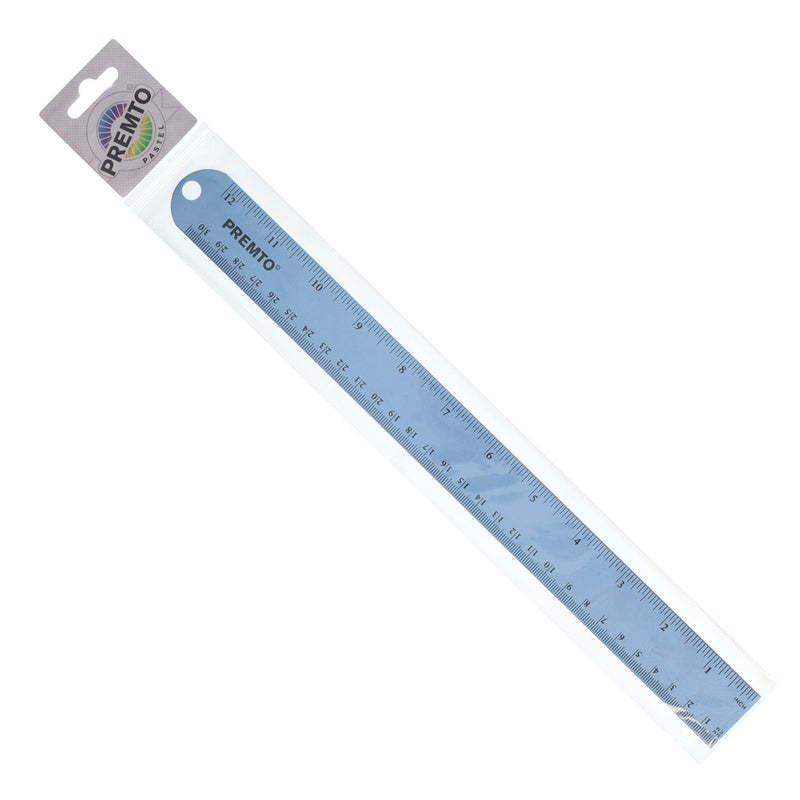 Premto Pastel Aluminium Ruler 30cm - Cornflower Blue