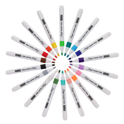 Icon Acrylic Paint Pens - Pack of 18