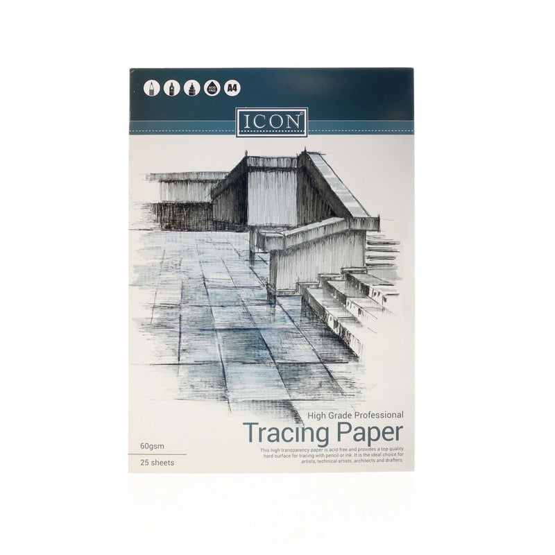 Icon A4 Tracing Paper Pad - 65gsm - 25 Sheets