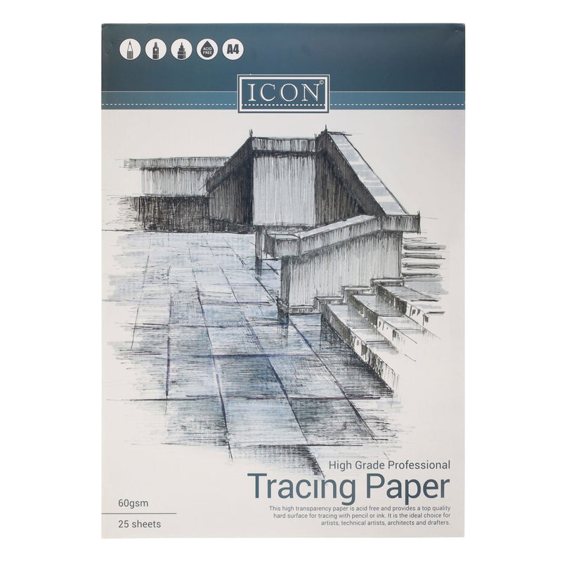 Icon A4 Tracing Paper Pad - 65gsm - 25 Sheets