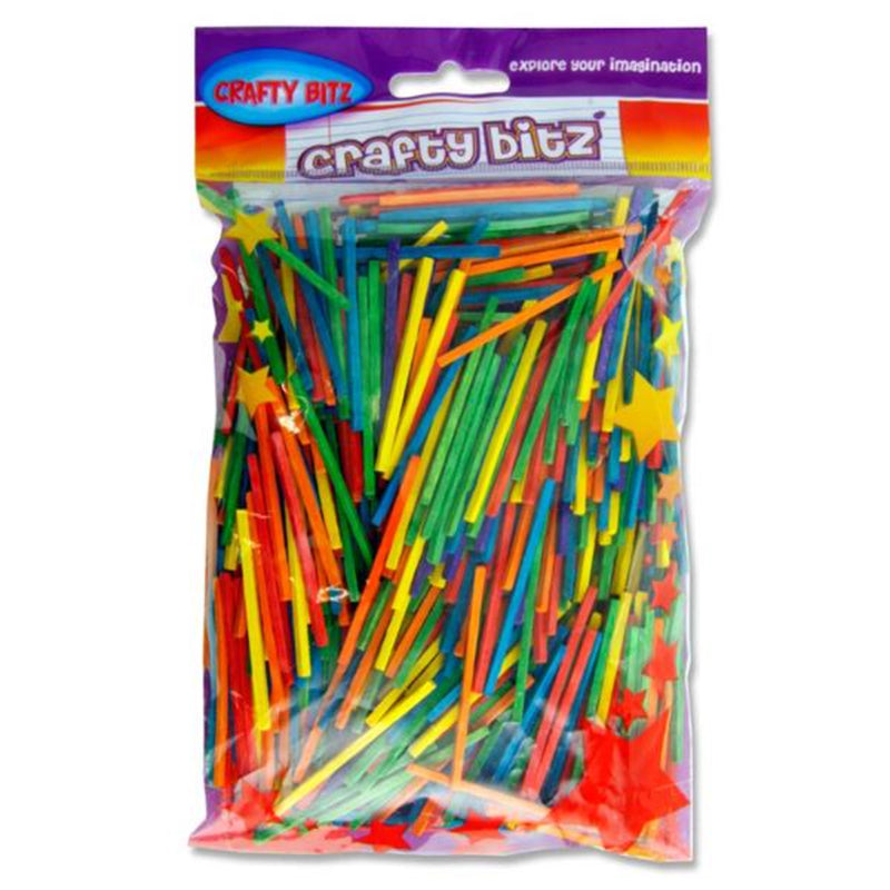 Crafty Bitz Matchsticks - Coloured - 75g Bag