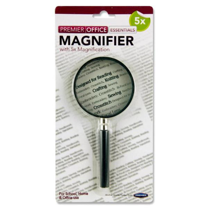 Premier Office 75mm Magnifier with 5x Magnification