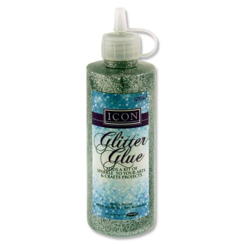 Icon Glitter Glue Bottle - 120ml - Silver