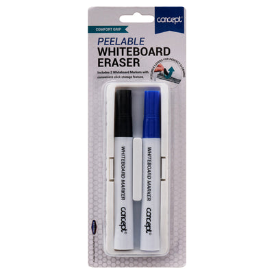 premier-office-dry-wipe-whiteboard-markers-with-peelable-eraser-pack-of-2|Stationery Superstore UK