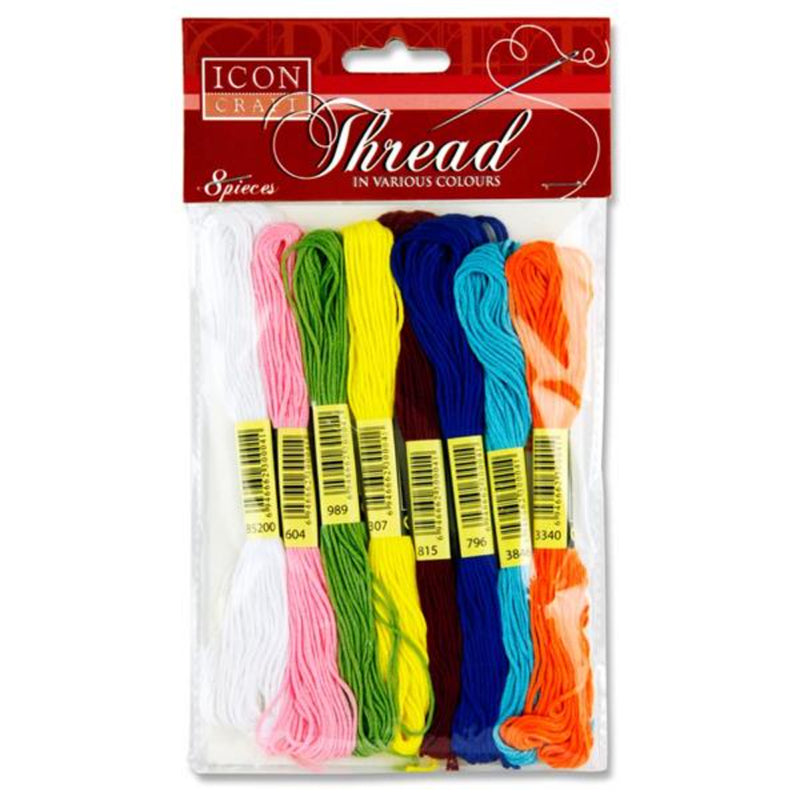 Icon Embroidery Threads - Pack of 8