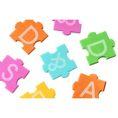 Crafty Bitz Foam Stickers - Alphabet Puzzle Shapes - Pack of 100