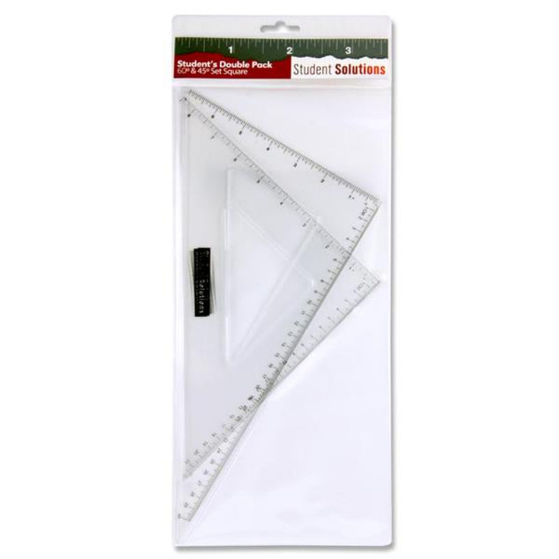 Student Solutions Set Squares - Pack of 2
