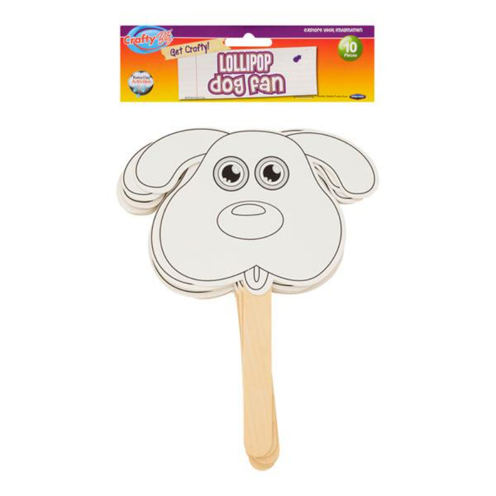 Crafty Bitz Lollipop Dog Fan Pack of 10|Stationery Superstore UK