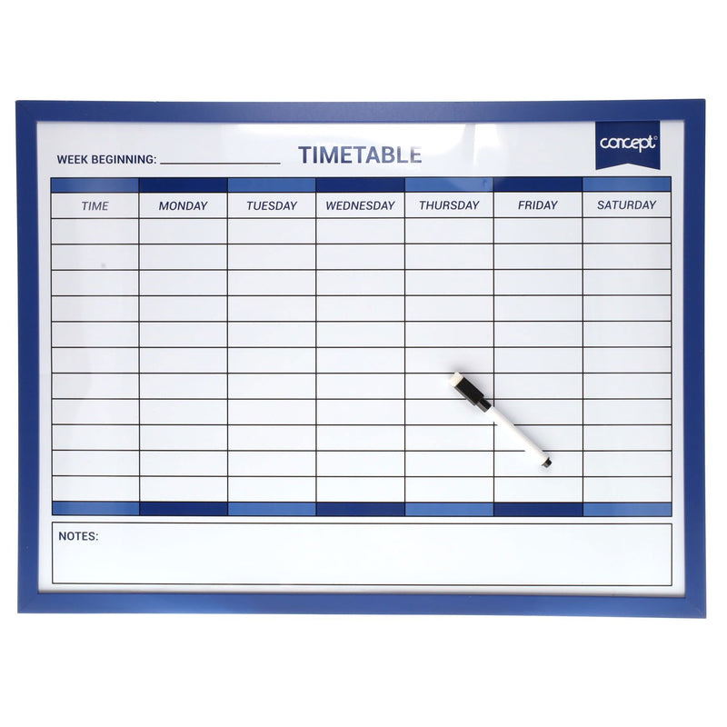 Concept 45x60cm Magnetic Weekly Planner Whiteboard