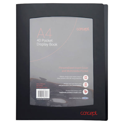 Concept A4 Presentation Display Book - 40 Pockets