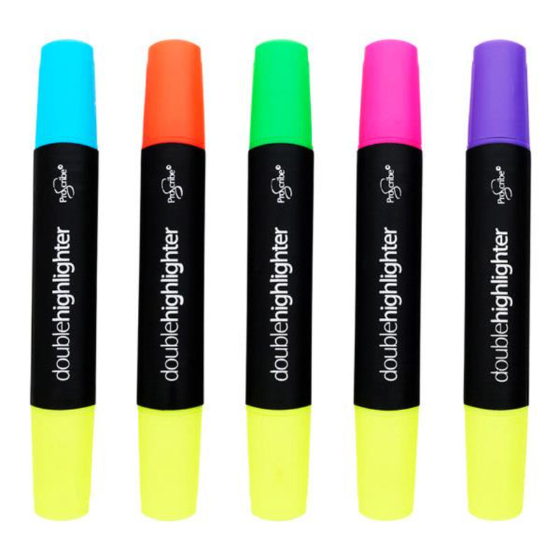 Pro:Scribe Double Ended Highlighter Markers - Pack of 5