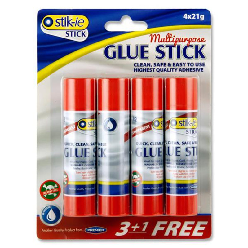 Stik-ie Glue Sticks - Pack of 3+1 Free