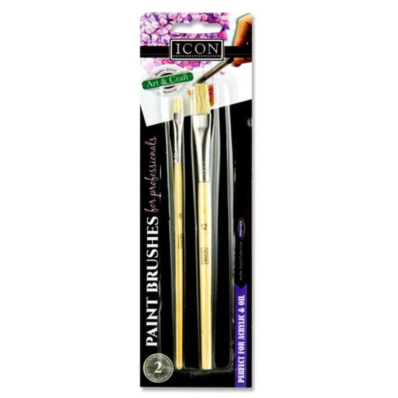 Icon Paint Brushes for Professionals - Pack of 2