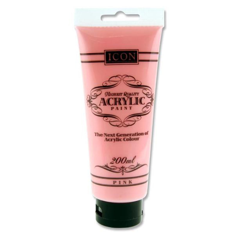 Icon Highest Quality Acrylic Paint - 200 ml - Pink